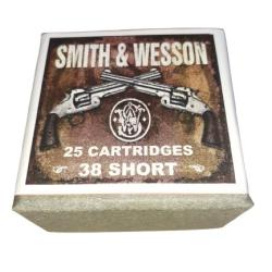 38 SW ou Smith & Wesson: Reproduction boite cartouches (vide) SW 8843653