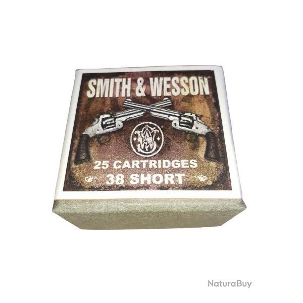 38 SW ou Smith & Wesson: Reproduction boite cartouches (vide) SW 8843653