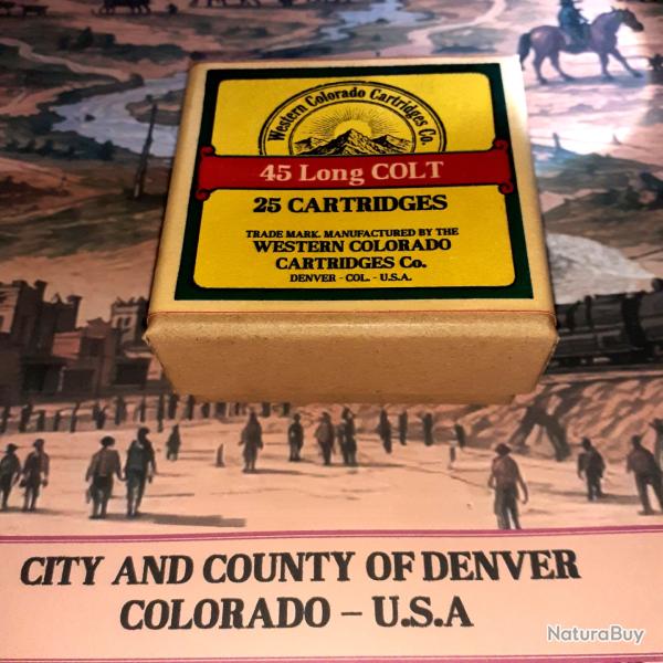 45 Long Colt (Western Col. Cartridges): Reproduction boite munitions (vide) collection WCC 8843653