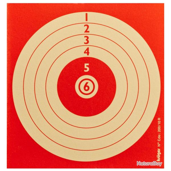1000 cibles cartonn�es rouges 10 x 10 cm