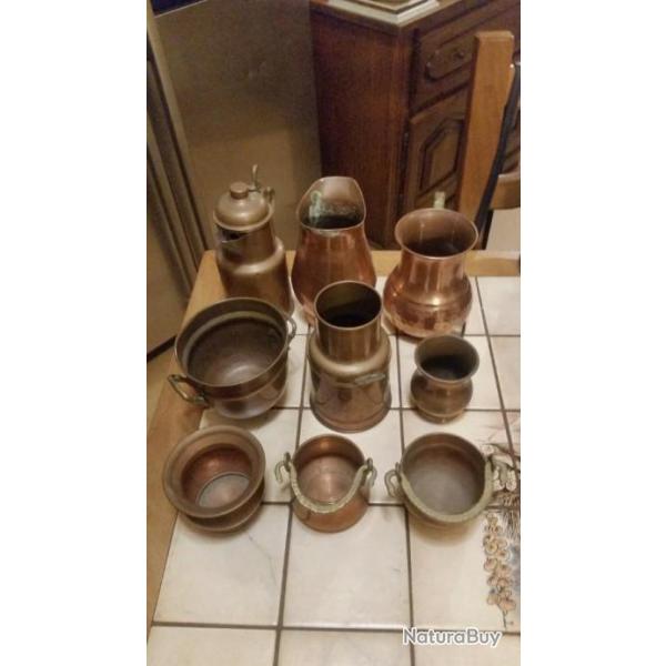 Objets encien en cuivre