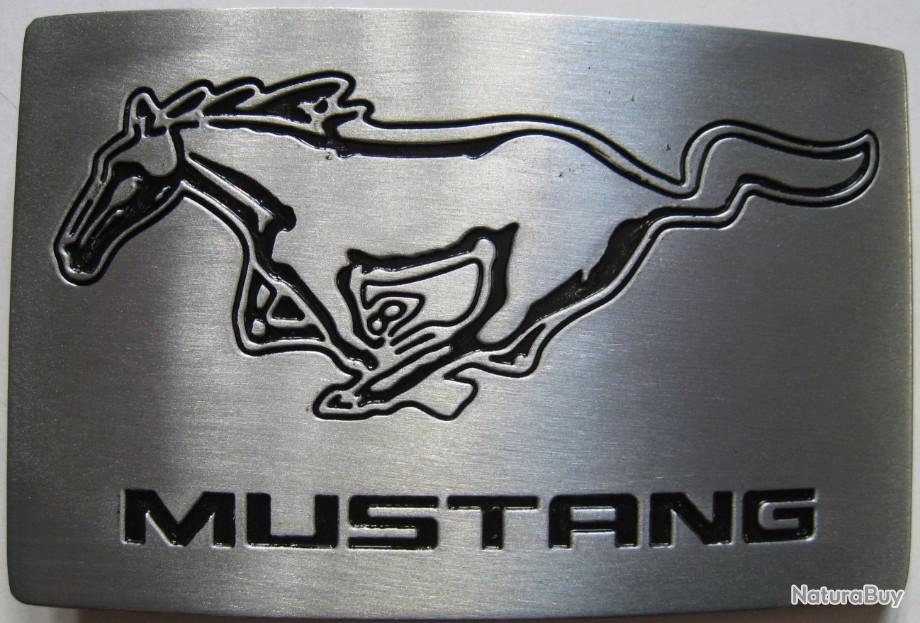 Boucle De Ceinture Mustang Or - Avec Flocons D'or, Métal, Occasion - Fabrication USA