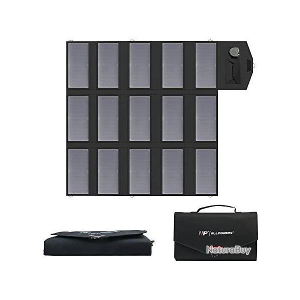 Chargeur Solaire Panneau Solaire Pliable de 100W Double 5v USB SORTIE 18V Ordinateur Portable