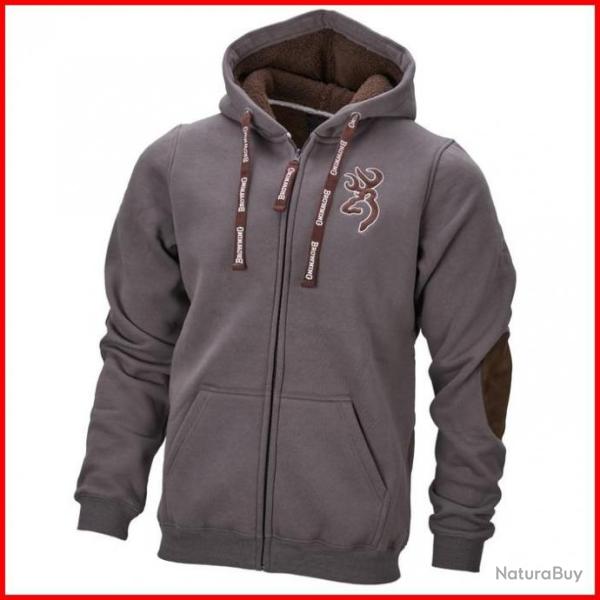 SWEATSHIRT BROWNING SNAPSHOT WARM GRIS CENDR� TAILLE S