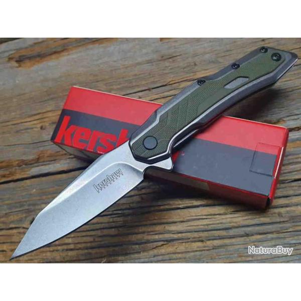 Couteau Kershaw Salvage A/O Lame Acier 8Cr13MoV Manche Acier/GFN Framelock Clip KS1369