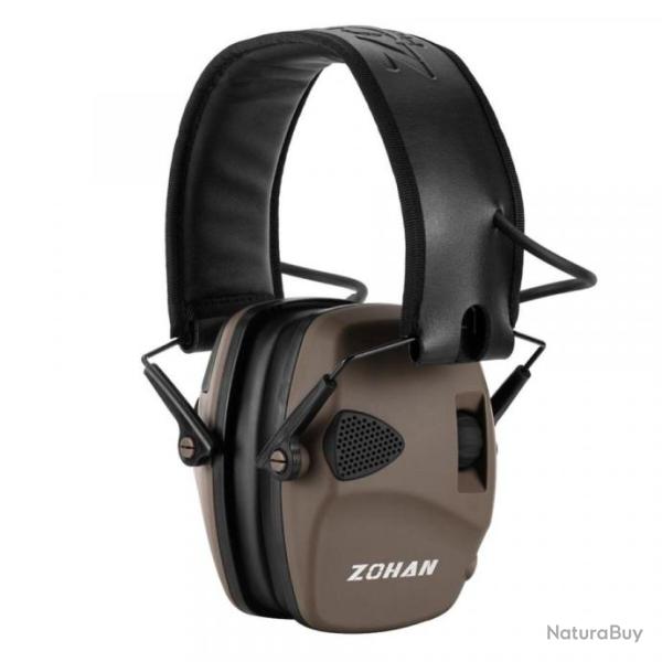 Casque anti-bruit �lectronique 22dB Zohan marron