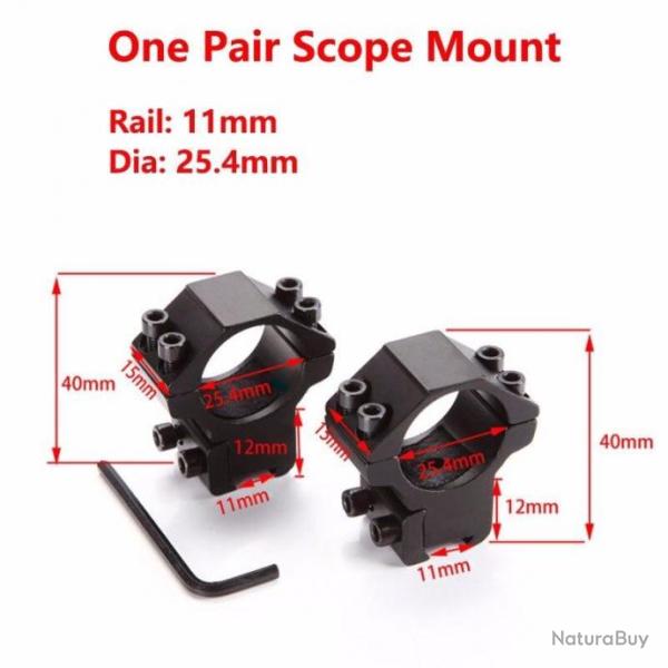 Colliers pour montage d'optique 25,4mm n�3