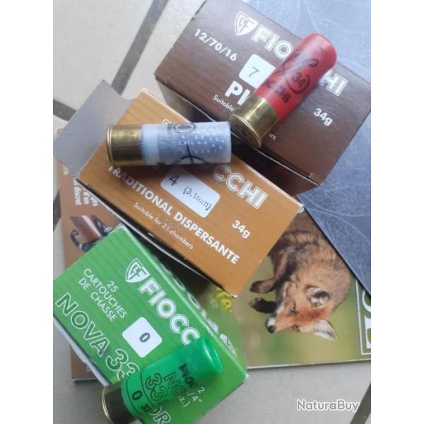 Lot 75 cartouches Fiocchi cal 12