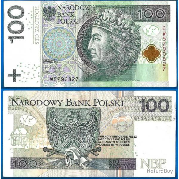 Pologne 100 Zlotych 2012 Billet Roi Wladyslaw 2 Poland Prefix CW