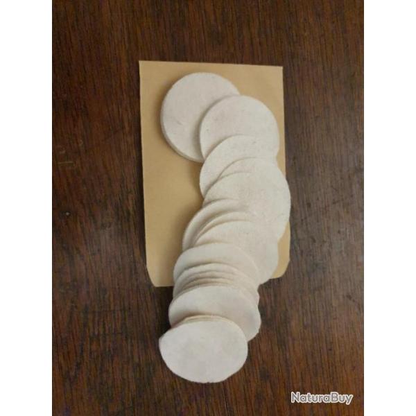 Patches de nettoyage rond 4,5 cm de diametre pour calibre 36-40 ou 7/8 mm