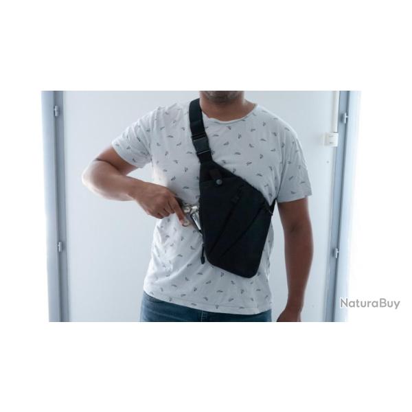 sac (droitier ) de poitrine holster, pour pistolet et revolver . R�sistant et pratique .