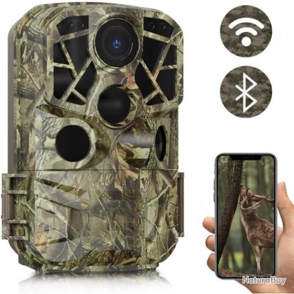 Cam�ra de chasse 24MP 4K HD Wifi et Bluetooth + Carte m�moire 16Go - LIVRAISON GRATUITE ET RAPIDE