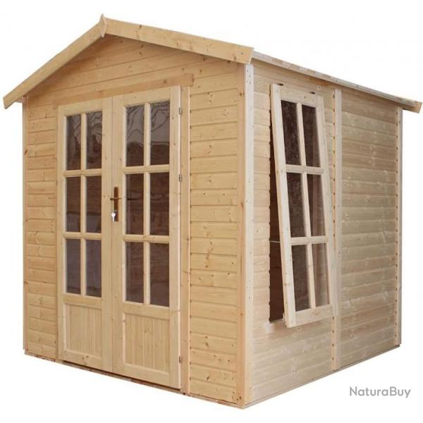 Abri de jardin 233x222x233cm 4.2m2 avec plancher - Cabane en bois - LIVRAISON GRATUITE
