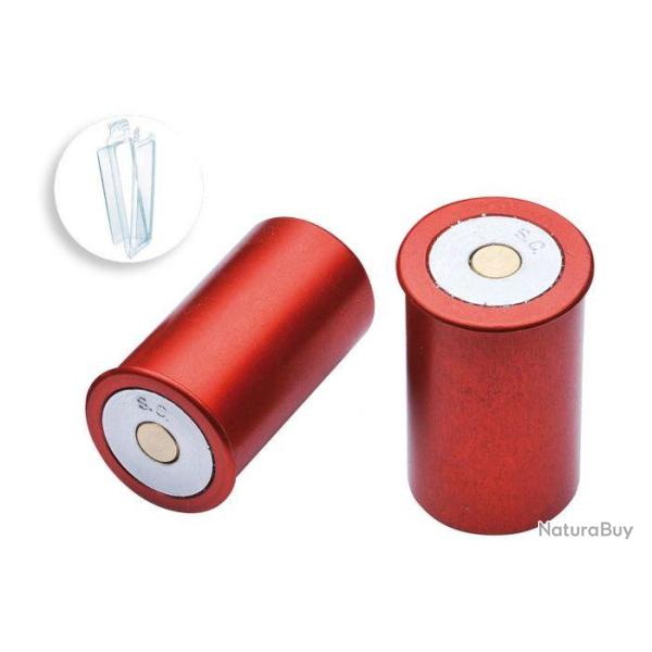 Paire de douilles amortisseur en m�tal anodis� vendue sous blister - Calibre 20