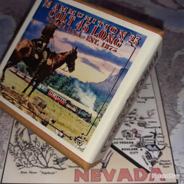 45 Long Colt (Ammunition N�vada): Reproduction boite munitions (vide) AM 8865234