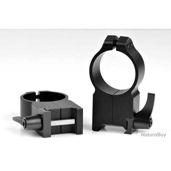 Colliers WARNE Ultra Haut Diam�tre 30 mm D�tachables (Id�al pour AR15 et AR10)