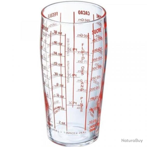 1 VERRE DOSEUR GRADU� 1/2 L TRANSPARENT VERRE USTENSILE DE CUISINE NF
