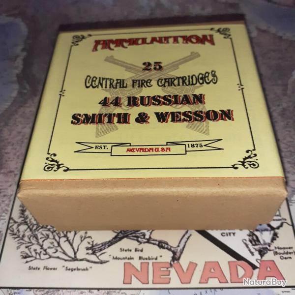 44 RUSSIAN Smith & Wesson (Ammunition N�vada): Reproduction boite munitions (vide) AM 8867898