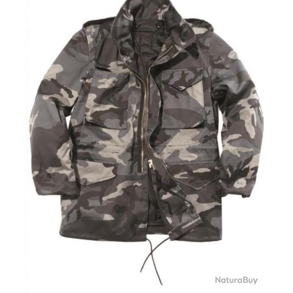 Veste US M65 avec doublure Camouflage dark
