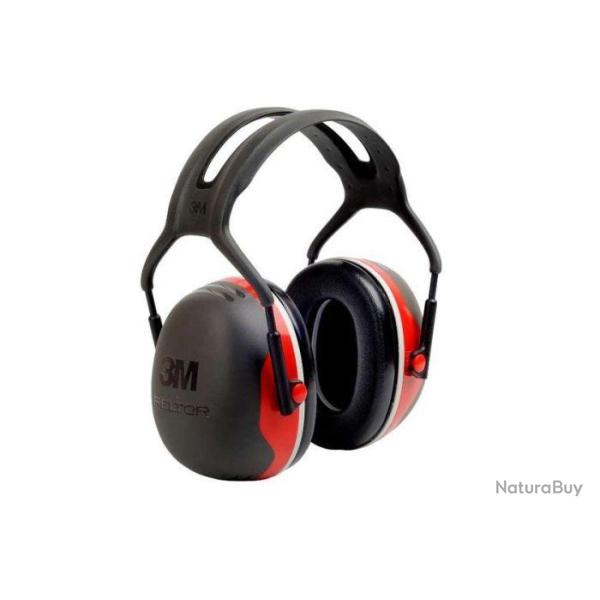 CASQUE 3M PELTOR X3 - NOIR/ROUGE