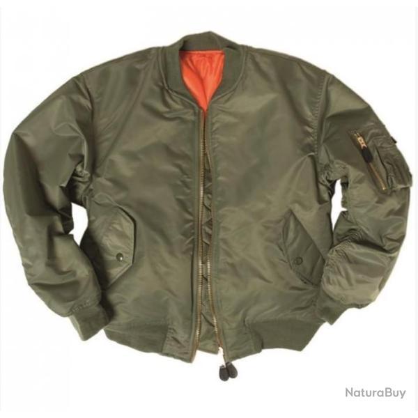 Blouson US Air Force bombers classique MA1 vert
