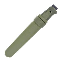 Couteau Kansbol lame acier Sandvik 10,9cm manche caoutchouc vert