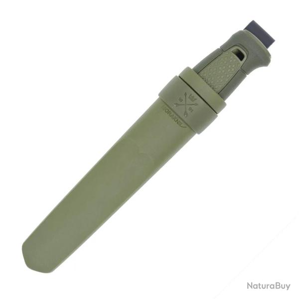 Couteau Kansbol lame acier Sandvik 10,9cm manche caoutchouc vert
