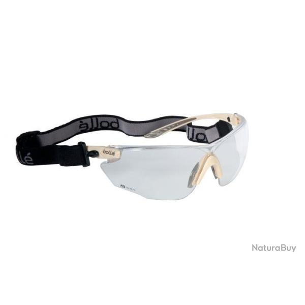 LUNETTES BOLLE COMBAT - SABLE - ECRANS INCOLORE/FUME/ESP
