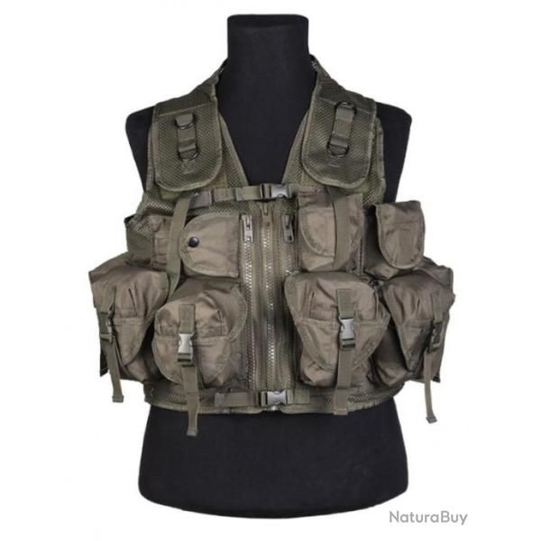 Gilet Tactique vert, 9 poches