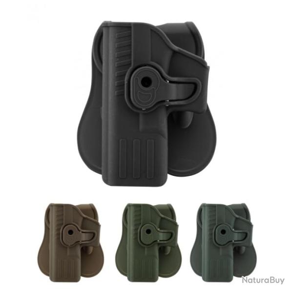 Holster Rigide BO Manufacture Quick Release pour Glock 17 - Noir / Gaucher