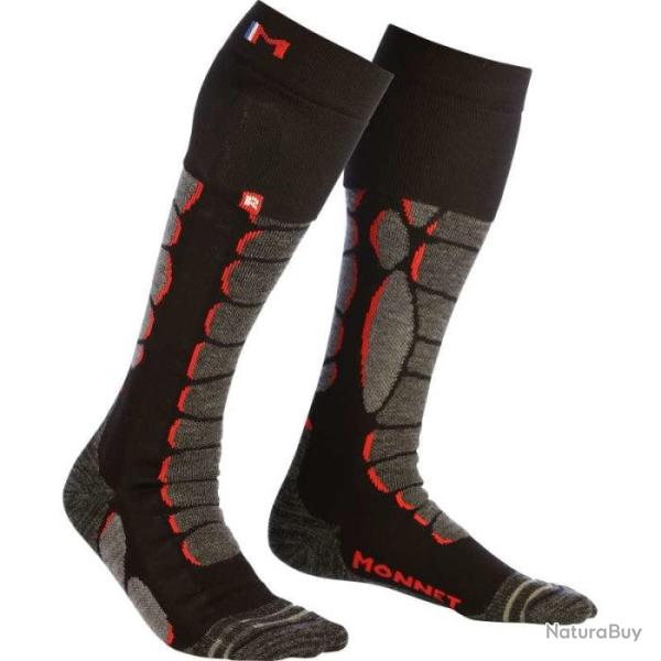 Chaussettes chauffantes Monnet Heat Protect 3200 - Noir / Rouge / 38 - 40