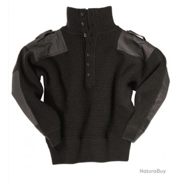 Pull-Over Alpin Autrichien en laine noir