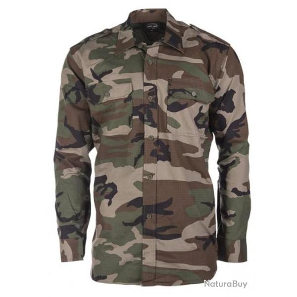 Chemise Ripstop camouflage woodland