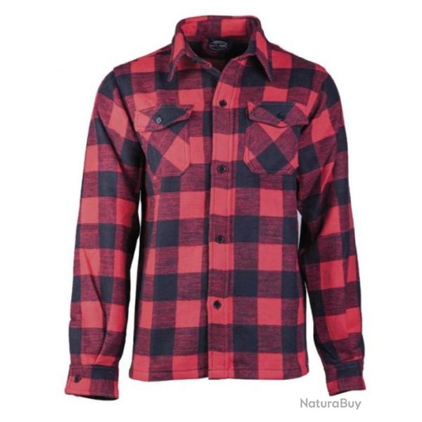 Chemise style bucheron rouge et noire