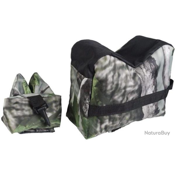 TOP ENCHERE - Sac de tir camouflage avant et arri�re - R�glage d'arme - LIVRAISON GRATUITE ET RAPIDE