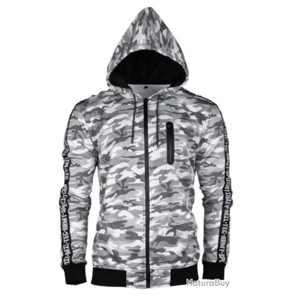 Veste de sport avec capuche Camouflage Urbain