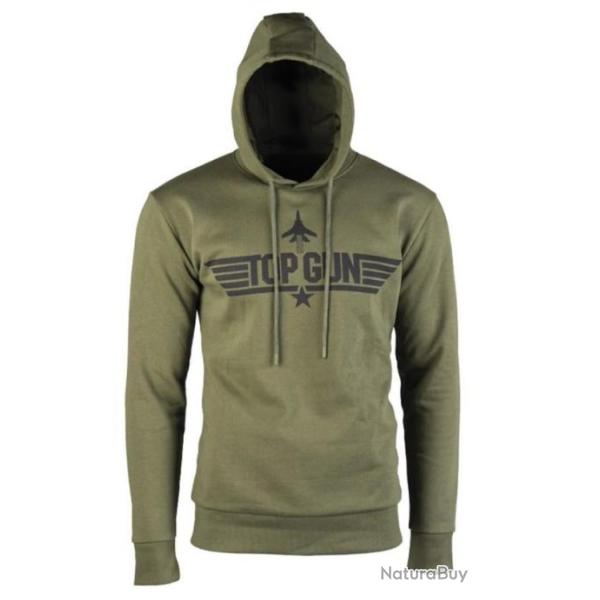 Sweat � capuche Top Gun vert