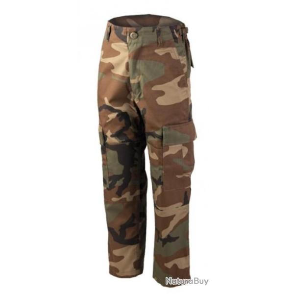 Pantalon US type BDU pour enfant camoufl� Woodland