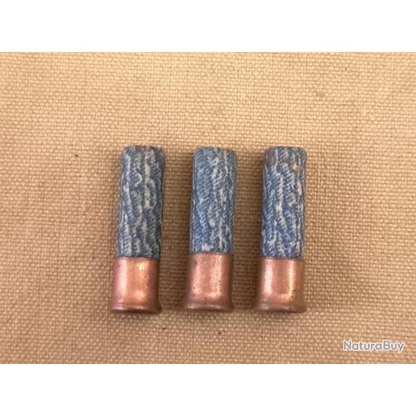 Lot de 3 cartouches anciennes cal. 6mm Flobert simple charge