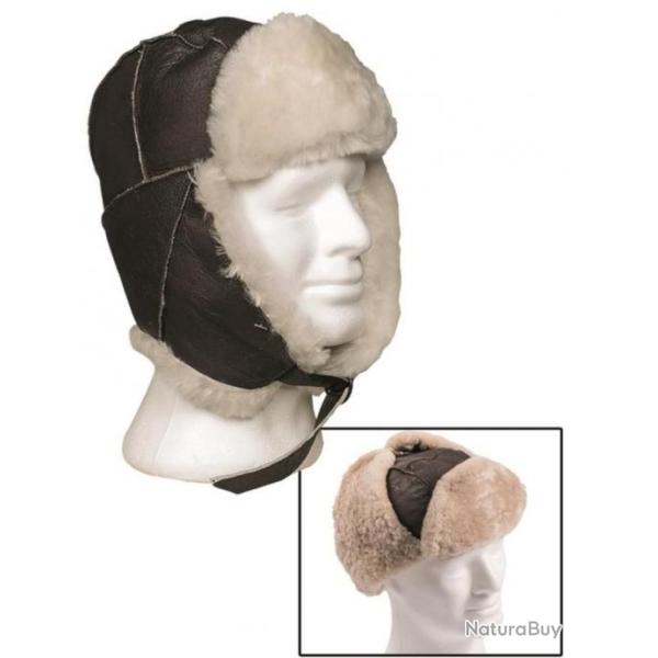 Casquette US AF B3 en cuir marron