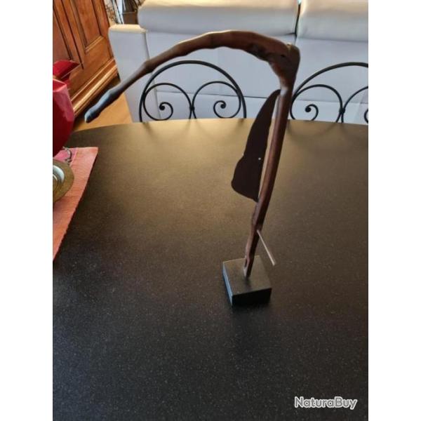 Rare Couteau Ethnique Coupeur de Riz  Viet Nam, mont sur socle