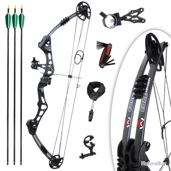 Kit arc � poulies complet Core Zeal 30/40 LBS pr�t � tirer