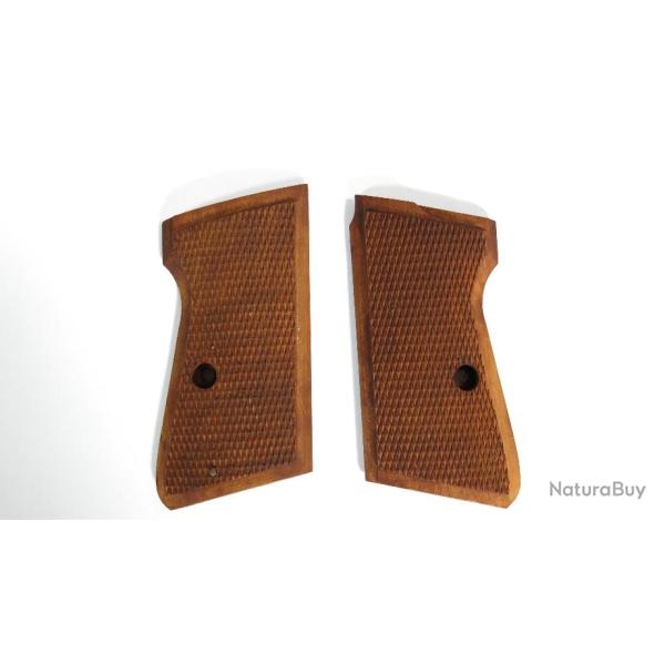 Paire de plaquettes noyer pistolet walther PP