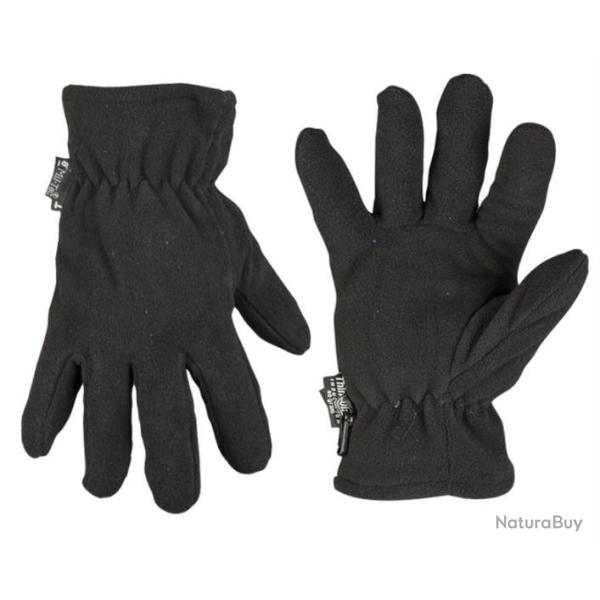 Gants polaire Thinsulate noirs