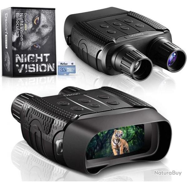 Jumelle de vision nocturne 300m - 7 niveaux IR + Carte 32Go  - Livraison gratuite et rapide