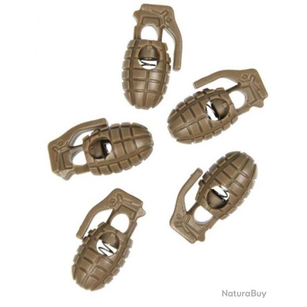 Freins de cordons grenades sables