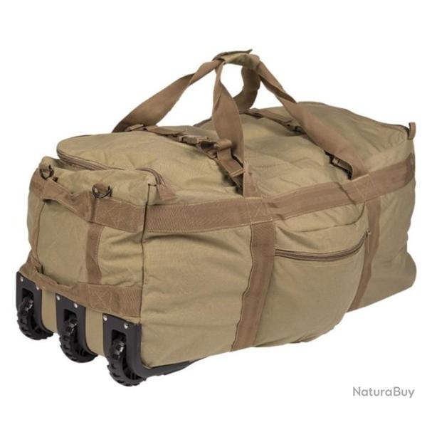 Sac commando avec roulettes sable