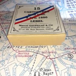 8 mm Lebel 1886; 11 mm Gras 1874 (Gaupillat) : Reproduction boite munitions (vide) GA 8881229