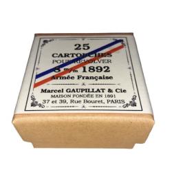 8 mm 1892 ou 8mm 92 Arm&eacute;e Fran&ccedil;aise: Reproduction boite cartouches (vide) GAUPILLAT 8881904