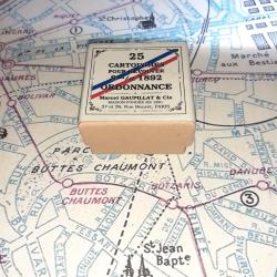 8 mm 1892; 8 mm Rast Gasser 1898 (Gaupillat): Reproduction boite cartouches (vide) GA 8881904